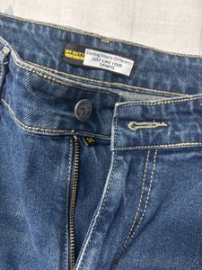 Distressed Hem Wide Leg Jeans