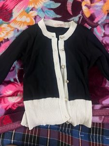 Chic Black & White Cardigan
