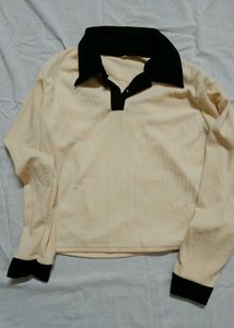 Cozy Ribbed Polo Neck Top