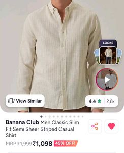 Men's LINEN Striped Shirt