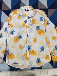 Men's Floral Print Long Sleeve Shirt