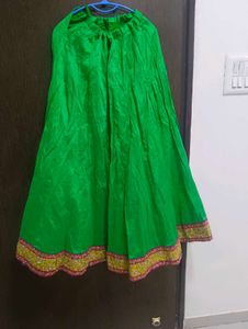 Green Ethnic Skirt