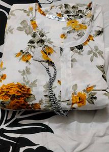 New Floral Print Kurta
