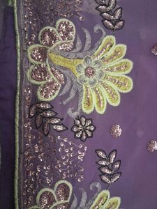 Lavender colour saree
