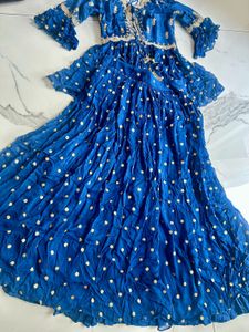 Royal Blue Embellished Kurta