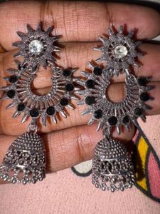 Peacock Design Jhumka Earrings