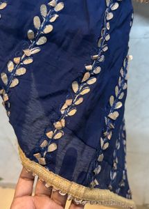 Beautiful Navy Blue Embellished Dupatta