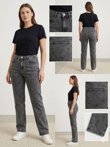 Women's Acid Wash Straight Leg Jeans