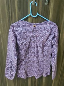 Patterned Purple Top