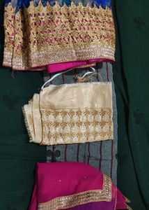 Floral Print Lehanga with Gold Border