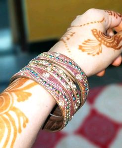 Bangles stone glitter bridal work