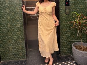 Elegant Yellow Maxi Dress