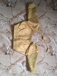 Elegant Gold Embroidered Blouse