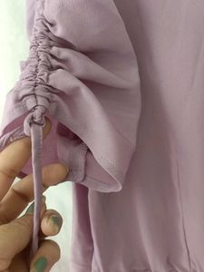 Chic Lavender Button-Up Midi Dress
