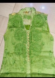 Light Green Embroidered Kurta