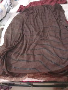 Maroon Embroidered Kurta