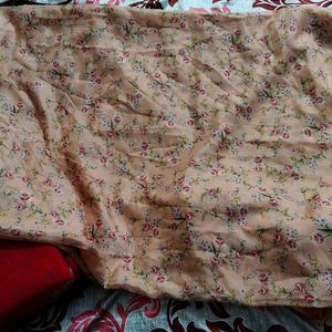 Retro Floral Chiffon Fabric