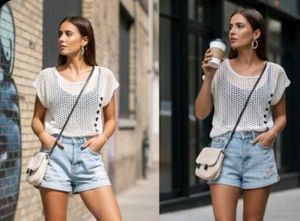 Trendy Crochet Knit Top