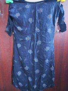 Blue Colour Kurti With 3/4th Hand