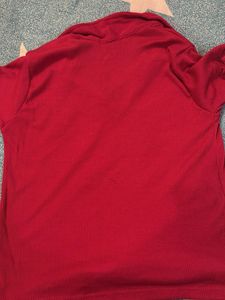 Ribbed Collared V-Neck Top