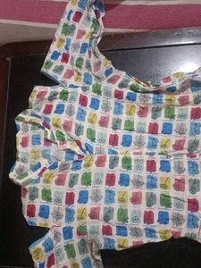 Colorful Patterned Cold Shoulder Dress