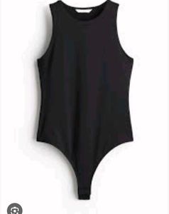 Sleeveless Black Bodysuit