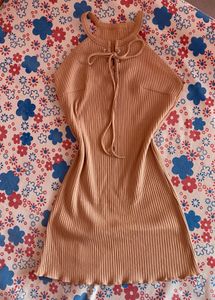 Ribbed Halter Neck Dress