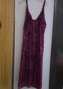 Wine Colour Net Babydoll