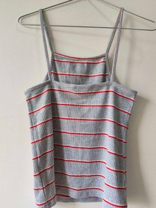 Gray Striped Camisole Top