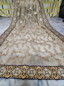 fully net saree with blouse