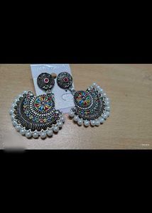 Fashionable Colorful Pearl Drop Earrings jumke bal