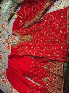 Red Embroidered Lehenga Choli