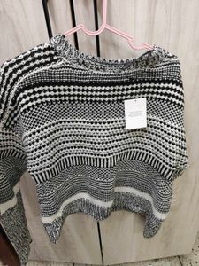 Striped Knit Pullover Sweater