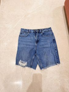 Distressed Denim Shorts