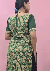 handmade trendy green kurti