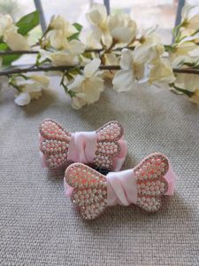 Pearl Bow Hair Tie Set