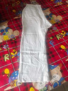White Cotton Palazzo Pants