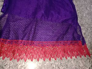 Purple Embroidered Kurta