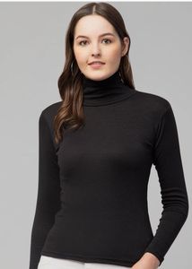 Black Turtleneck Top