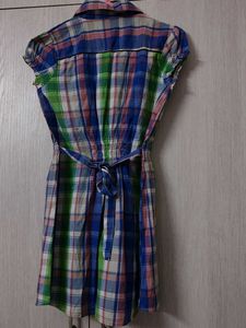 Cute Plaid Button-Down Shirt Dress