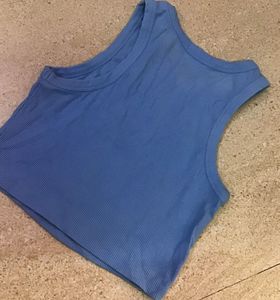 Cute Blue Graphic Tank Top