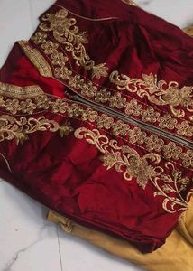 wedding maroon farara set