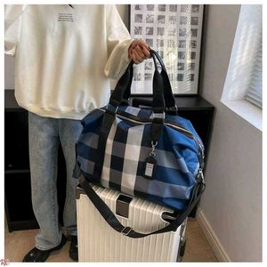 Stylish Striped Travel Duffel Bag