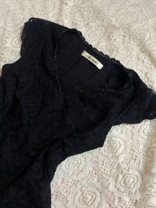 Elegant Black Lace Top