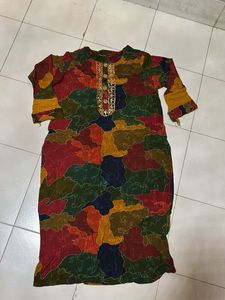 multicolour Patchwork Kurta set