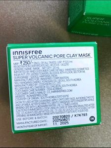 innisfree pore clay mask 💚🍀