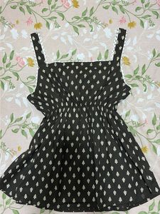 Chic Black Printed flared short kurti
