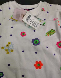 Girls Floral Print Top &amp; Ruffled Skirt Set