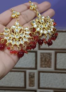 Red Kundan Earrings