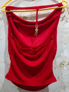 Red Halter Neck Top